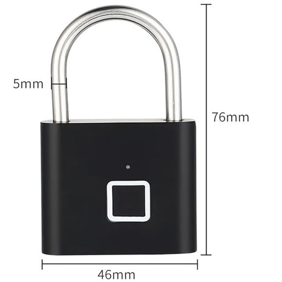 K712 BIOLOQ Hardened Fingerprint Biometric Padlock Keyless Biometric Gate Locks - Picture 3 of 4